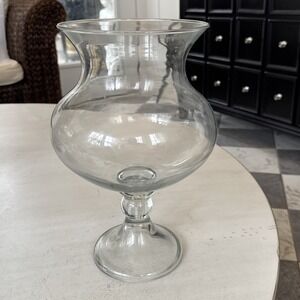 Southern Living Virginia Hurricane Clear Footed Vase - 13" Tall
